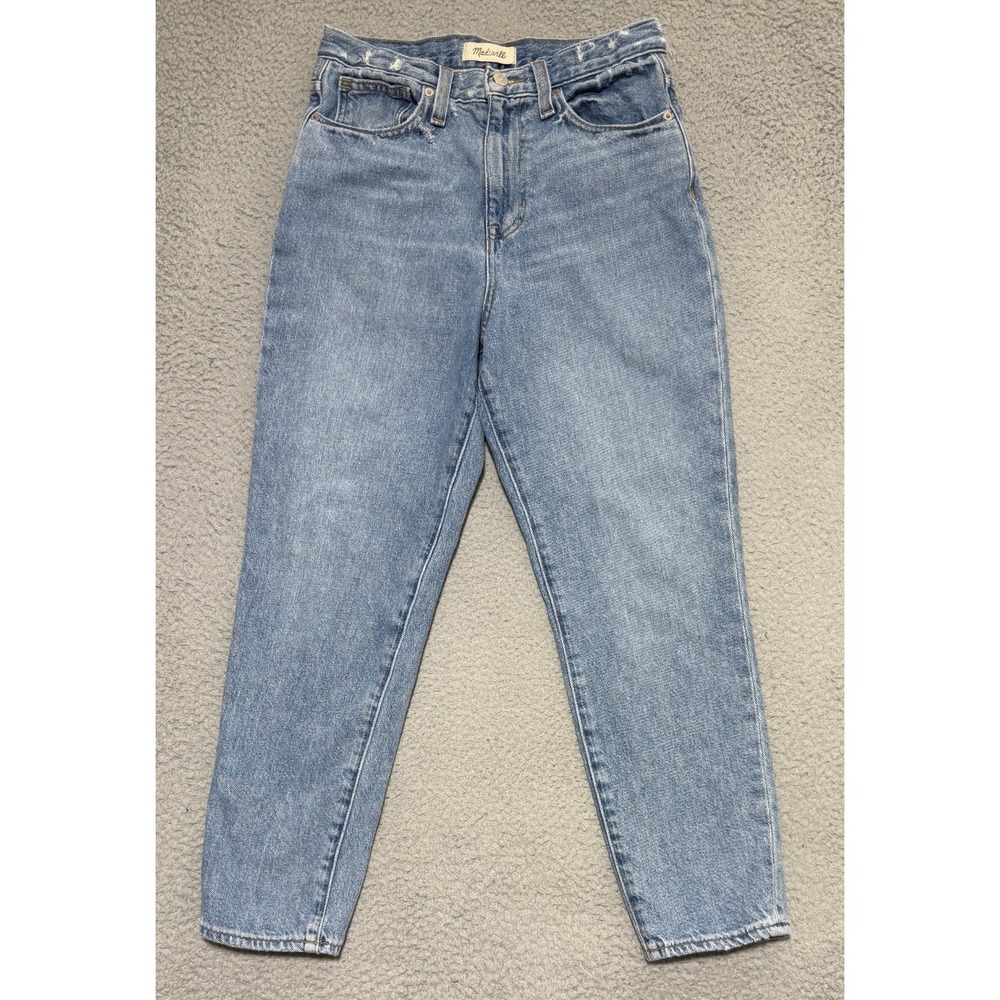 Madewell The Mom Jean Tapered leg Womens Denim Jeans Size 26 x 25 100% Cotton